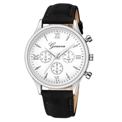 DISU Men Watches Luxury Fashion Faux Leather Blue Ray Glass Quartz Analog watch man watches mens 2019 men wristwatch