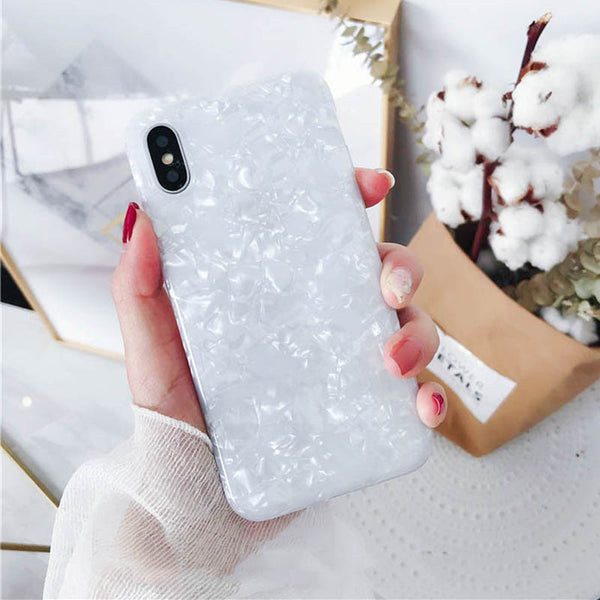 Glitter Phone Case For iPhone 11Pro 7 8 Plus Dream Shell Pattern Cases For iPhone XR XS Max 7 6 6S Plus Soft TPU Silicone Cover