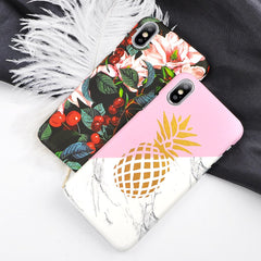 Ultra Thin Leaf Case For iPhone 8 7 6 6S Plus 5 s SE Fitted Cases Green Leaves Phone Cases Hard PC Cover For iphone X Shell Capa