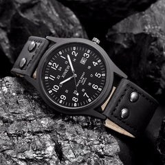 Man Watch Vintage Classic Waterproof Date Leather Strap Sport Quartz Army Wristwatch Mens Reloj Hombre 2019 Men Wristwatch Clock