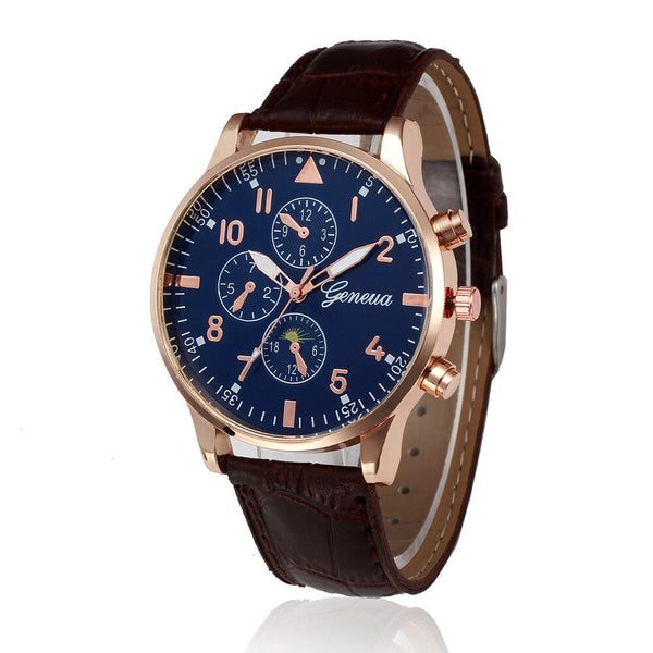 Men Watch Retro Design Leather Band Analog Alloy Quartz Wrist Watch Man new arrival in men wrist watches relogios masculino