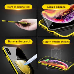 Transparent Glass Case For iPhone 8 Plus 7 6 6s XS Max XR X Colorful Case Ultra Thin Soft Edge Shockproof Cover Coque