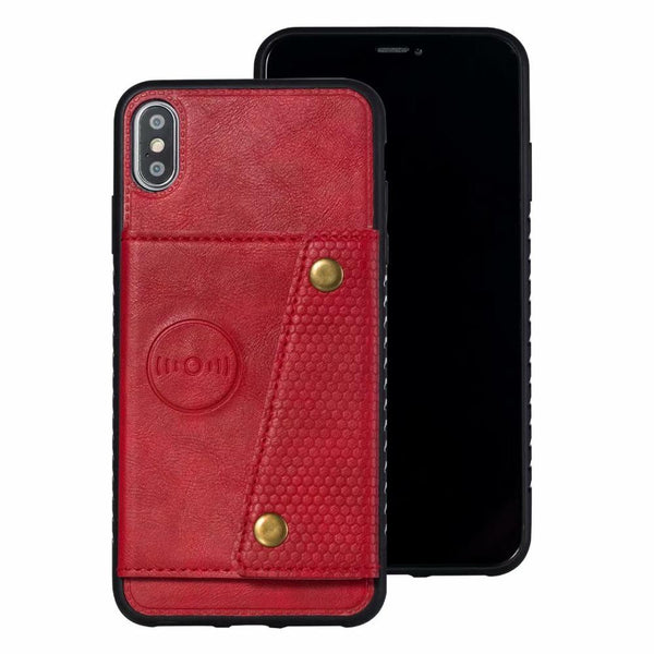 TIKITAKA Multi Card Holders Wallet Case For iPhone 11Pro Xs Max XR X Magnet Buckle Cover for iPhone 6 6S 7 8 Plus Bracket Case