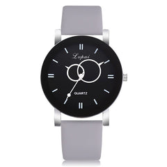 Minimalism Watches Women Circle Pattern Dial Ladies Simple Quartz Wristwatch Business Clock Leather Strap Relojes Para Mujer@50