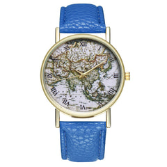 World Map Pattern Women Watches Exquistite Simple Fashion Montre Femme Acier Inoxydable Relogio Feminino High Quality Clock@50