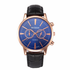 DISU Men Wrist Watch Retro Design Leather Band Analog Alloy Quartz Wristwatch Mens watches mens 2019 relogio masculino