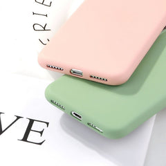 TIKITAKA Shockproof Soft Silicone Phone Case For iPhone X XS XR XS Max 8 7 6 6S Plus Candy Color Rubber Protection Back Cover