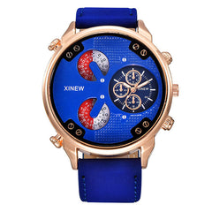 Man Wrist Watch Luxury Automatic Mechanical Date Day Leather Watch Mens Reloj Hombre 2019 big dial watches for men