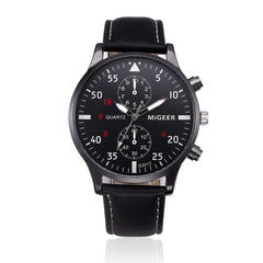 DISU Men Wrist Watch  Retro Design Leather Band Analog Alloy Quartz watches men unique watch for men wristwatch mens