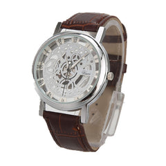 DISU Men Watch Stainless Steel Quartz Military Sport Leather Band Watch Man vintage men wristwatch clock mens watches