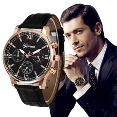Man Wrist Watch Retro Design Leather Band Analog Alloy Quartz Wristwatch Mens relojes para hombre saat erkekler heren horloge