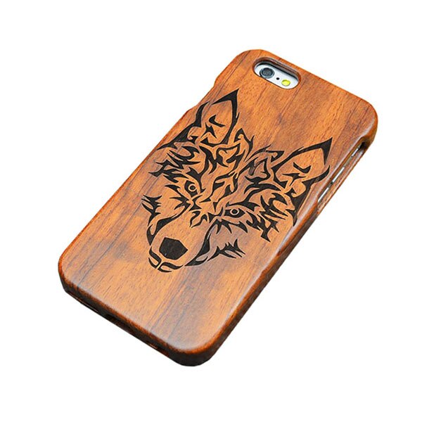 Natural Wood Case For iPhone 7 6 6s Plus SE 5 5s Cover Genuine Real Carving Rosewood Bamboo Cherry Blank Wooden Phone Cases Capa
