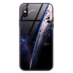 Case For iPhone XS Max XR X 8 Case Silicon Slim Back Tempered Glass Starry sky For iPhone 8 7 Plus 6 6s 8Plus Cases Cover Capa