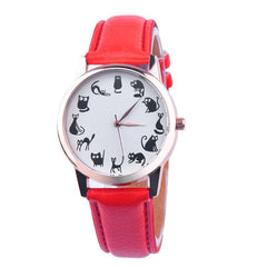 Women's Watches Best Sellers Featured Watch Cute Cartoon Kitten Pattern Romain Horloge Cadeau Montre Femme Acier Inoxydable@50