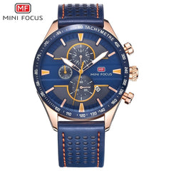 MINIFOCUS Men's Watches Quartz Watches Men Luxury Brand Waterproof Sport Wristwatch Mens Leather Strap Military Watch Male Clock
