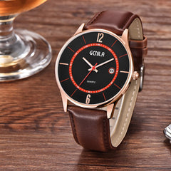 Men's Wristwatch Military Leather Waterproof Date Quartz Analog Army Quartz Watch Man Watches Mens 2019 zegarek meski
