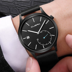 Man Wrist Watch Sport Stainless Steel Case Leather Band Quartz Analog wristwatch mens unique watch for men relogio masculino