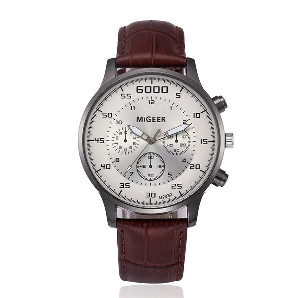 Men Wrist Watch Retro Design Leather Band Analog Alloy Quartz Wristwatch Mens vintage men wristwatch clock relogios masculino