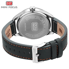 MINIFOCUS Fashion Men Watches 2019 Luxury Brand Leather Band Men's Watch Waterproof Mens Watches Quartz Calendar Date Wristwatch