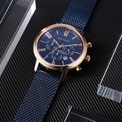 MINI FOCUS Fashion Sport Watches For Men Watch Waterproof Silver Stainless Steel Men's Wrist Watches Quartz Watches Luxury Brand