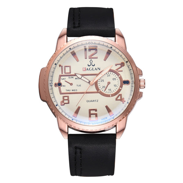 Men Wristwatch Quartz High Quality Leather Blu Ray Glass Watch Man Reloj Hombre 2019 Men Wristwatch Clock relogio masculino
