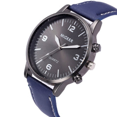 DISU Men Wrist Watch Business Leather Strap Sports Simulated Quartz wristwatch mens big dial watches for men relogio masculino