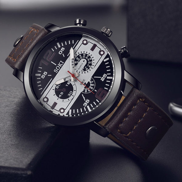 SOKI Men's Watches Fashion New Creative Personality Quartz Belt Watch Mens relojes hombre 2019 erkek kol saati zegarek meski