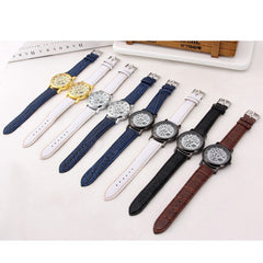 Men Wrist Watch Luxury Stainless Steel Quartz Military Sport Leather Band Dial heren horloge Watches Mens 2019 saat erkekler
