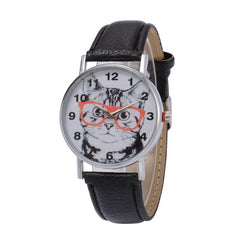 Women's Watches Fashion Geneva Brand Roman Numeral Cat Pattern Quartz Watch The Current Popular Factor @50