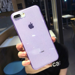 Glitter Powder Shockproof Transparent Silicone Phone Case For iPhone X XS XR XS Max 8 7 6 6S Plus Clear protection Back Cover