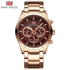 MINI FOCUS Mens Watches Top Brand Luxury Stainless Steel Quartz Watch Men Waterproof Sports Watches Man Clock Men's Wristwatches