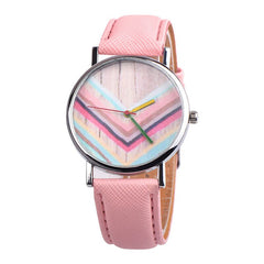 Women's Watches Bayan Kol Saaty Fashion Inverted Triangle Rainbow Pattern Watch Montre Femme Acier Inoxydable Zegarki Damskie@50