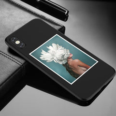 Art Flower Painting Case For iPhone X 6 6S 7 8 Plus Soft TPU Silicone Floral Cover For iPhone XR XS Max Sexy Girl Pattern Coque