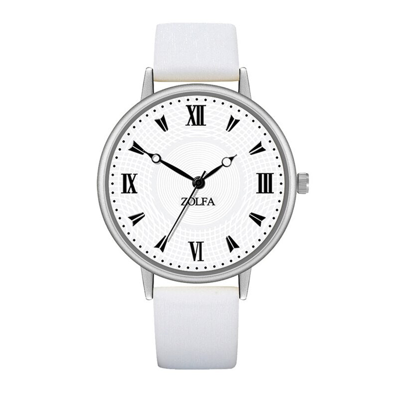 Fashion Women Watches Casual Disc Unisex Ladies Quartz Wristwatch High Quality Couple Clock Business Leather Strap Kol Saati@50