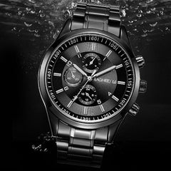 Watch men Luxury Full Steel Watch Masculino Relogio Men's Sports Business Erkek Kol Saati Dress Wristwatch Chronograph relogio