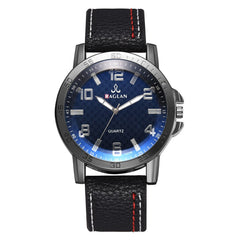 DISU Men Wristwatch Quartz High Quality Leather Blue Ray Glass Watch Man watches mens 2019 men wristwatch clock