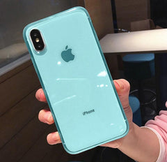 Colorful Transparent Silicone Frame Phone Case For iPhone 11 X XR XS Max 8 7 6 6SPlus Soft TPU Protection Cover For iPhone 11Pro