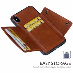 Tikitaka Business Leather Flip Case For Apple iPhone 6 6S 7 8 Plus X XR XS MAX Card Holder Wallet Case Phone Cases Fundas