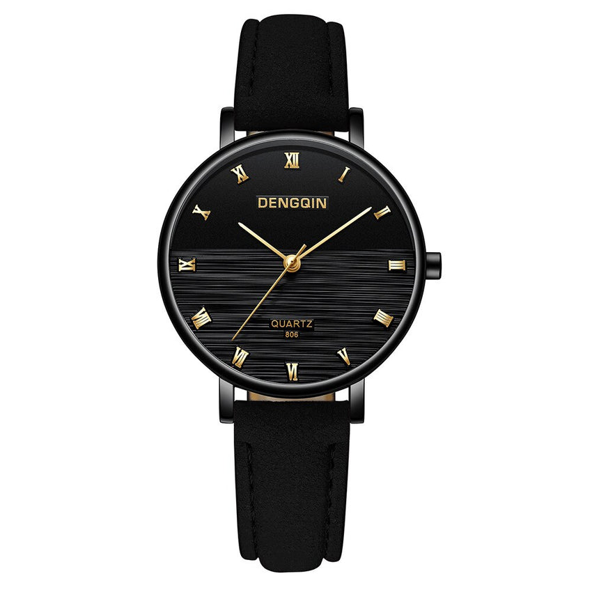 DISU Women Wrist Watch Top Brand DENGQIN Leather Casual Ladies Watches Fashion Watch 2019 Womens watches