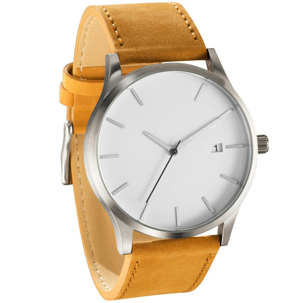 Men's Wrist Watch Popular Low-key Minimalist Connotation Leather Quartz Wristwatch Mens Reloj Hombre 2019 clock men