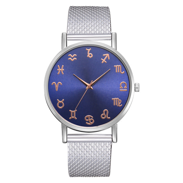 Creative Lady Watch With Melancholy Blue Base Sign Is Worth Starting Montre Femme Acier Inoxydable Women's Watches Wristwatch@50