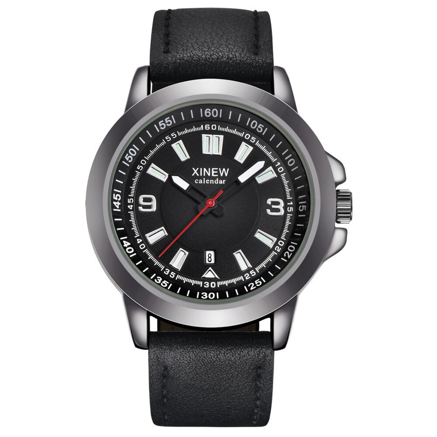XINEW Man Wrist Watch Quartz Sport Army Military Leather Watch Mens watches mens 2019 men wristwatch clock