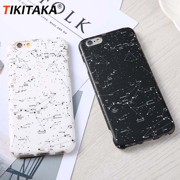 TIKITAKA Sky Constellation Phone Cases For Iphone X 7 7Plus For iphone 6 6s 6Plus 6splus 8 8plus Galaxy Painted Soft TPU Cover