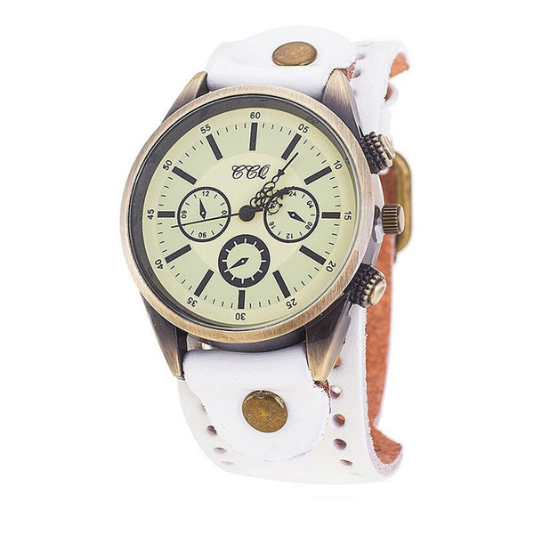 DIUS Men Watch  Casual Quartz Retro Three Big Dial Bracelet watches man vintage men wristwatch clock relogios masculino