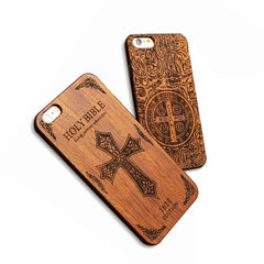 Retro Nature Embossed Wood Phone Cases For iPhone 5 5s SE 6 6s 7 8 Plus Funda Novel Carving Wooden Case PC Cover Hard Shell Capa