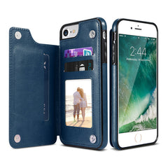 Retro PU Leather Case For iPhone X 6 6s 7 8 Plus XS 5S SE Multi Card Holders Phone Cases For iPhone XS Max XR 10 Cover