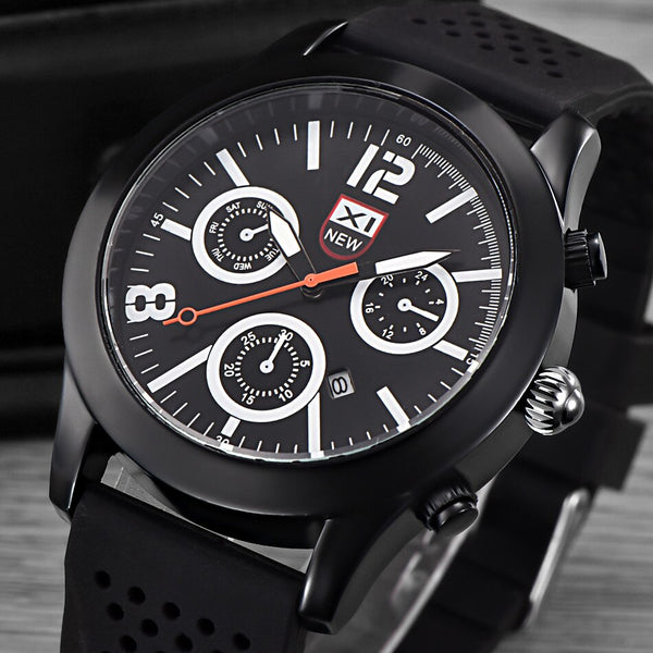 Men's Watches Luxury Black Dial Stainless Steel Date Quartz Analog Sport Wrist Watch Man Relojes Hombre 2019 saat erkek kol saat
