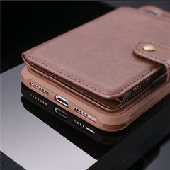 Leather Flip For Iphone 8 7 6 6s Plus Cover Zipper Multifunction Wallet Case For iPhone X XS XR XS Max Shockproof Silicone Cover