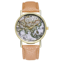World Map Pattern Women Watches Exquistite Simple Fashion Montre Femme Acier Inoxydable Relogio Feminino High Quality Clock@50