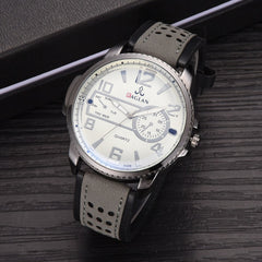 Men Watch Quartz High Quality Leather Blu Ray Glass Clock Watch Mens new arrival in men wrist watches relogios masculinos